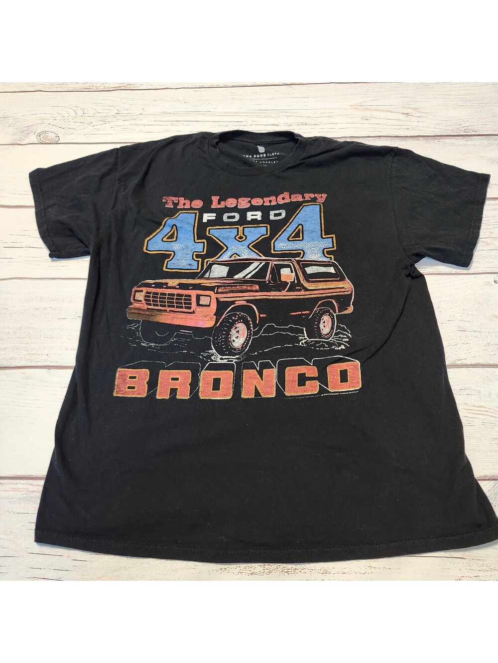 Junk Food Clothing Black Ford 4x4 Bronco Graphic T-Shirt Large